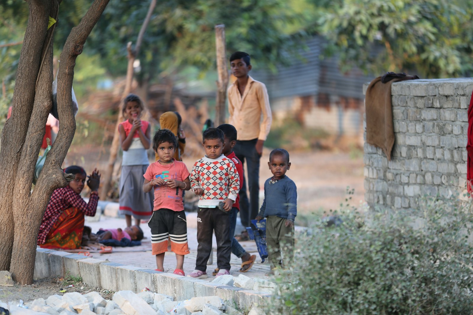 Children in a village community — the kind of everyday setting our initiatives are built around